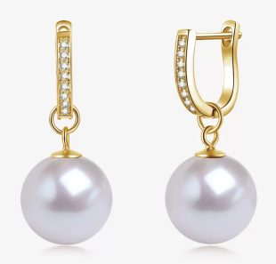 Stainless Steel Shell Pearl Earrings