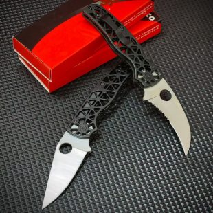 C266 Titanium Alloy Handle Ceramic Bearing Folding Knife for Outdoor Camping and Wilderness Survival Pocket EDC Tool Knife