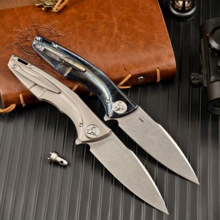 Outdoor camping M390 steel multifunctional folding knife TC4 titanium alloy handle high hardness survival EDC tool cutting tool
